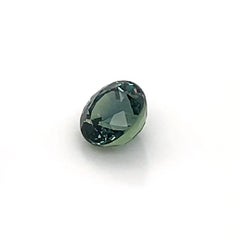 2.07 Carat Round Shaped Teal Green Color Unheated Natural Sapphire GIA Cert