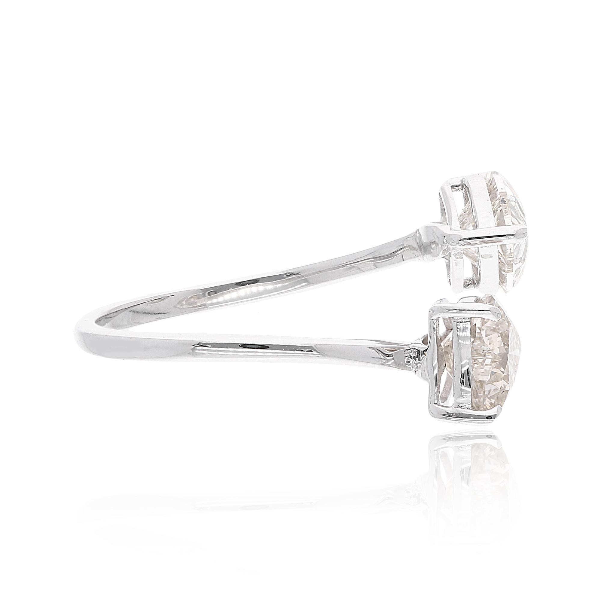 2,07 Carati SI Chiarezza HI Colore Anello da polso con diamante a cuore Oro bianco 18 carati In condizioni Nuovo in vendita a Diera, Dubai