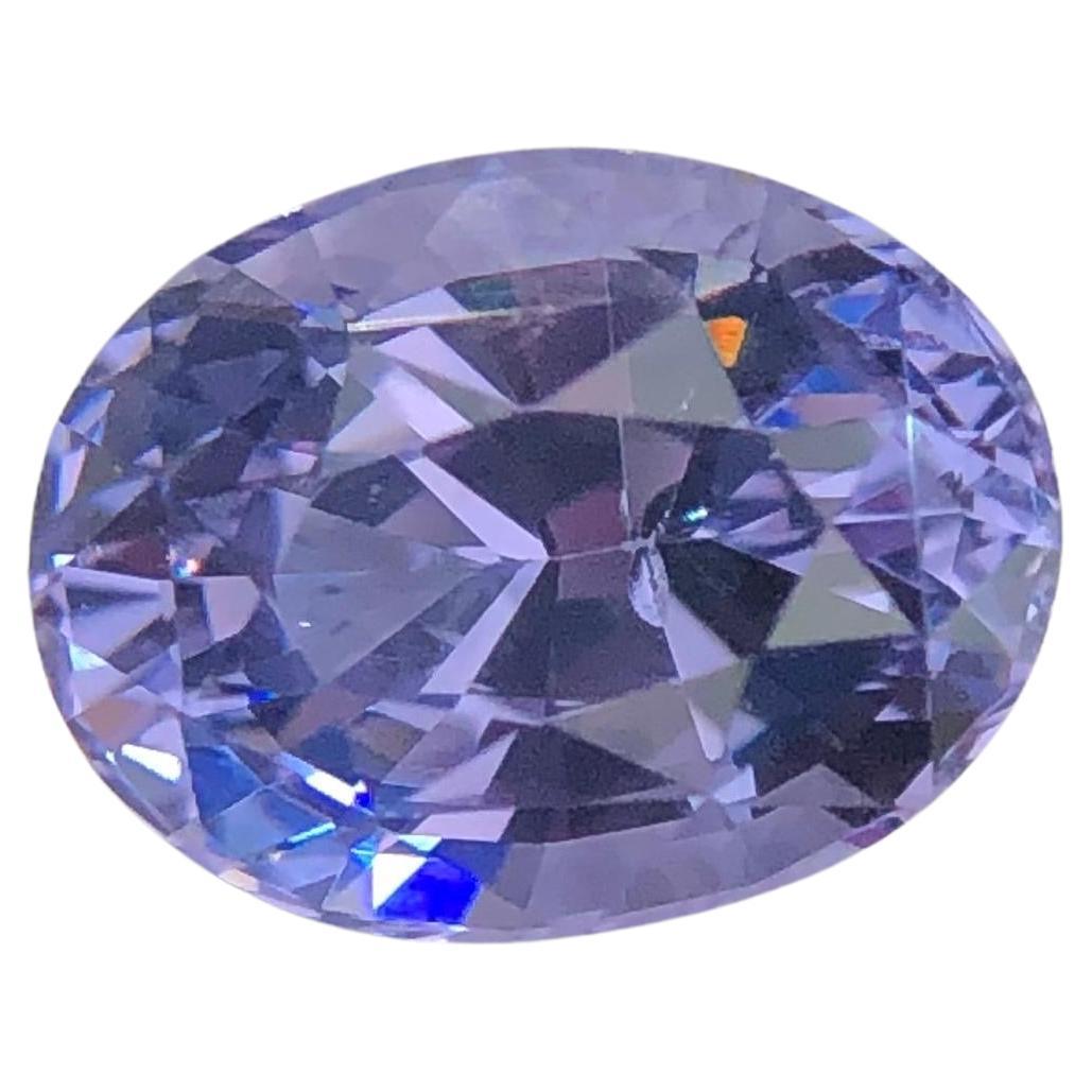 2,07 Karat Violettblauer Naturspinell, Ovalschliff, loser Edelstein für Schmuck