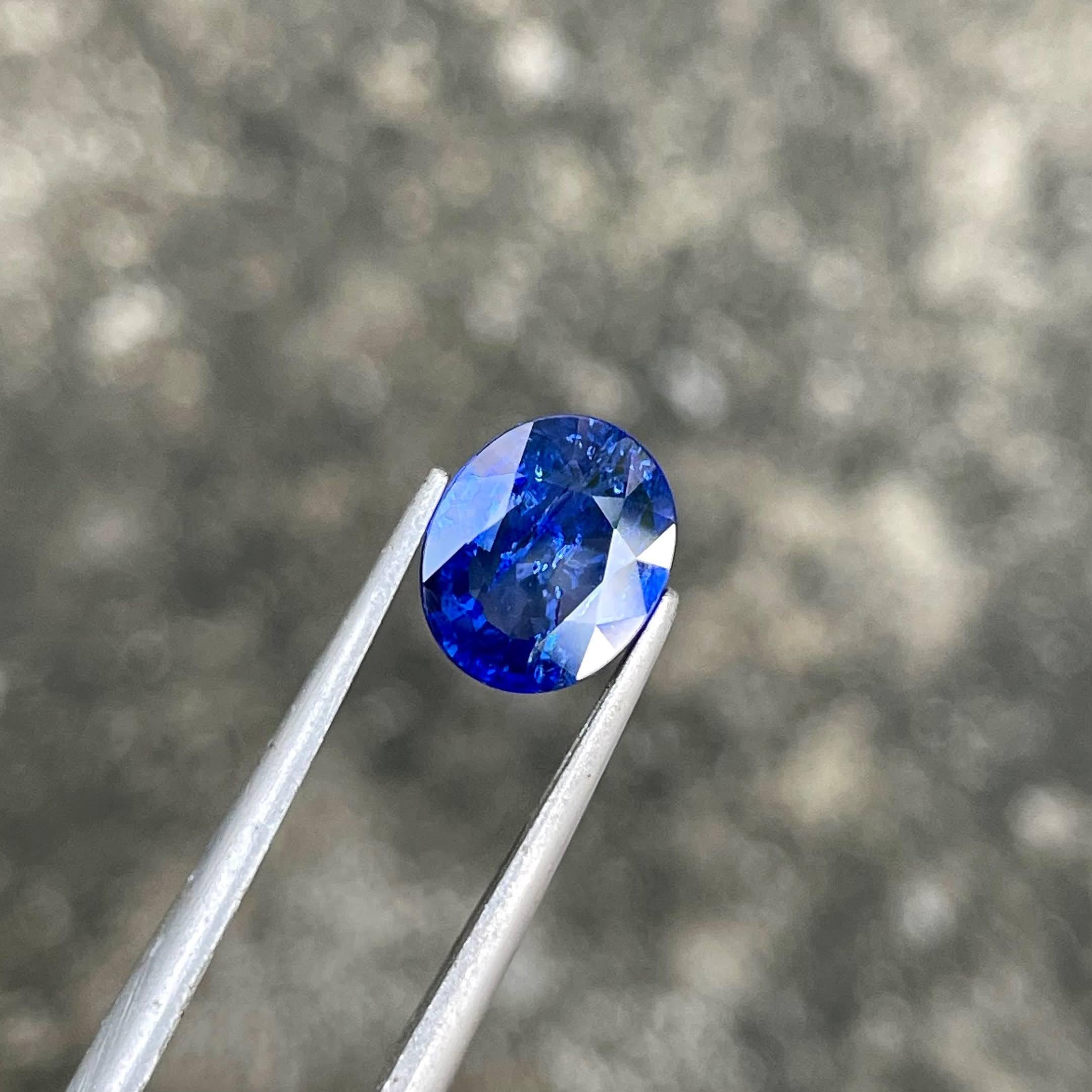 2,07 Karat Blauer Saphir Stein Ovalschliff Natürlicher Edelstein aus Sri Lanka für Damen oder Herren im Angebot