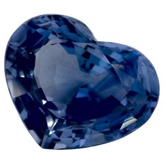2.07 Ct Blue Sapphire Heart Loose Gemstone
