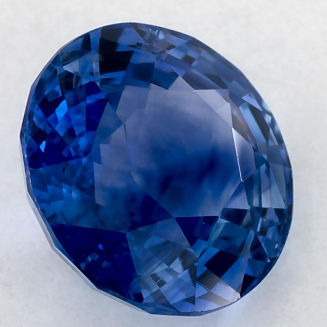 2.07 Karat Blauer runder Saphir, loser Edelstein im Angebot 2