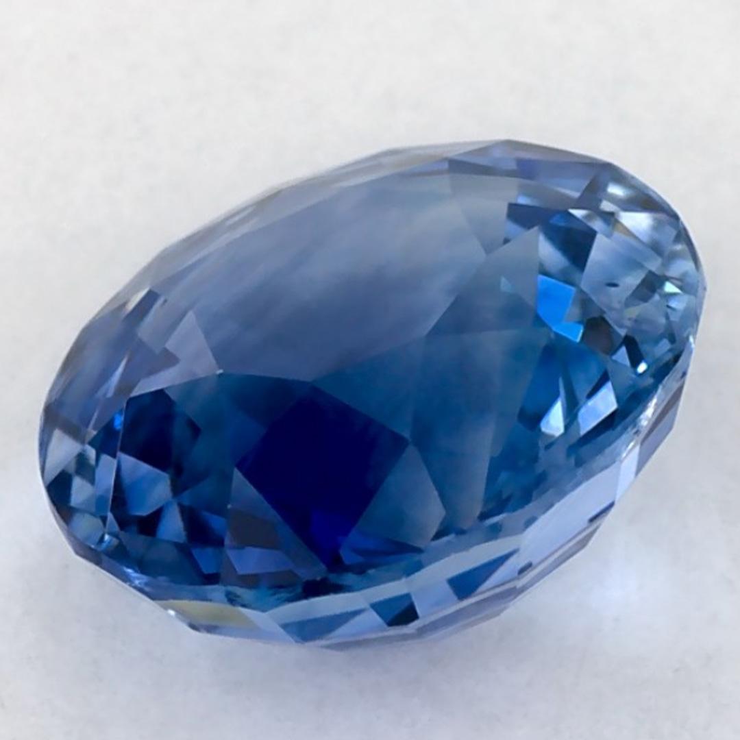 2.07 Karat Blauer runder Saphir, loser Edelstein im Angebot 3