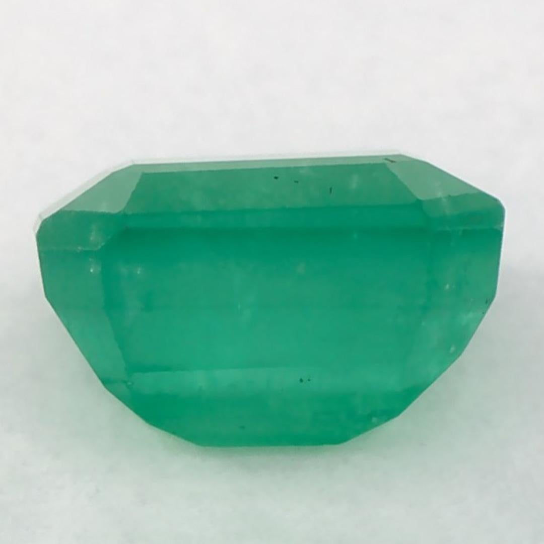 2.07 Ct Emerald Octagon Cut Loose Gemstone In New Condition In Fort Lee, NJ