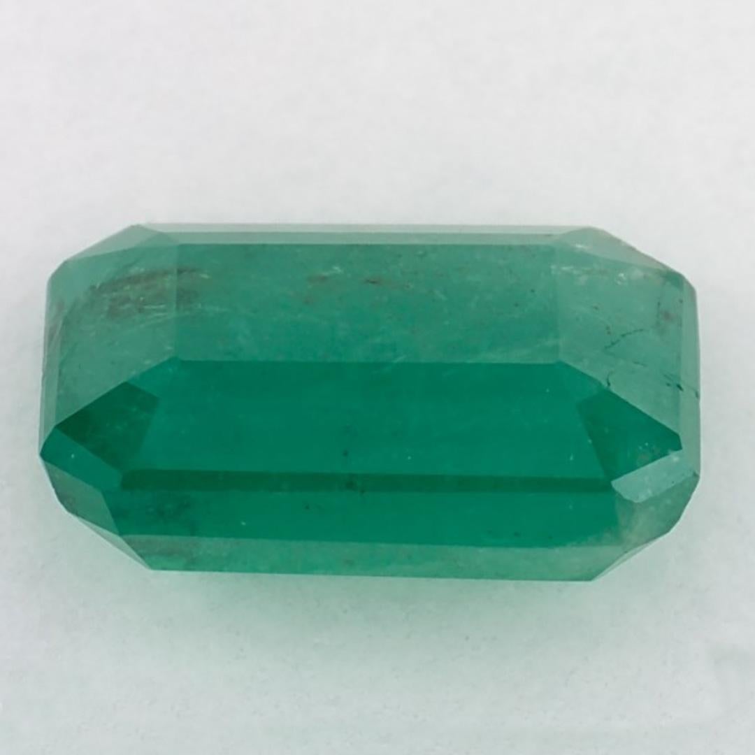 Women's or Men's 2.07 Ct Emerald Octagon Cut Loose Gemstone For Sale