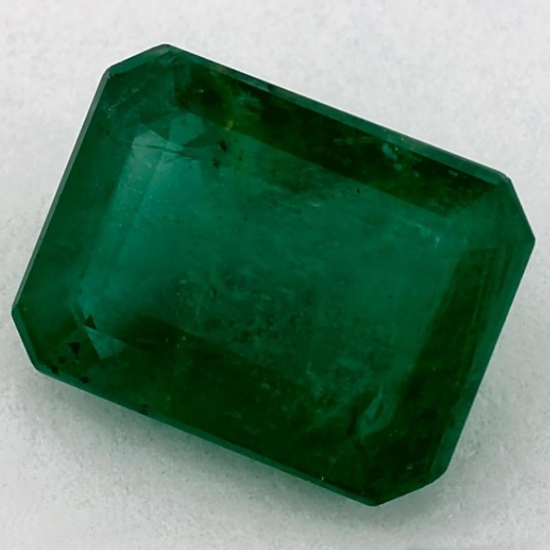 Octagon Cut 2.07 Ct Emerald Octagon Loose Gemstone For Sale