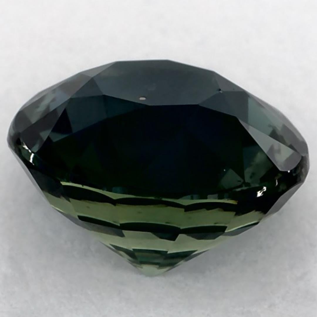 2.07 carati di zaffiro verde rotondo sfuso In condizioni Nuovo in vendita a Fort Lee, NJ