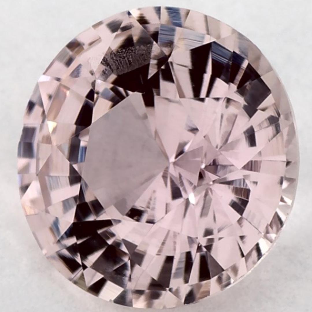 Taille ronde Pierre précieuse ronde saphir rose 2.07 carats en vente
