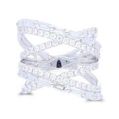 2.07 Ctw Diamond 14K White Gold Finger Ring Gazebo Collection