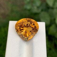 20.70 Carat Natural Loose Citrine Laser Cut Gemstone
