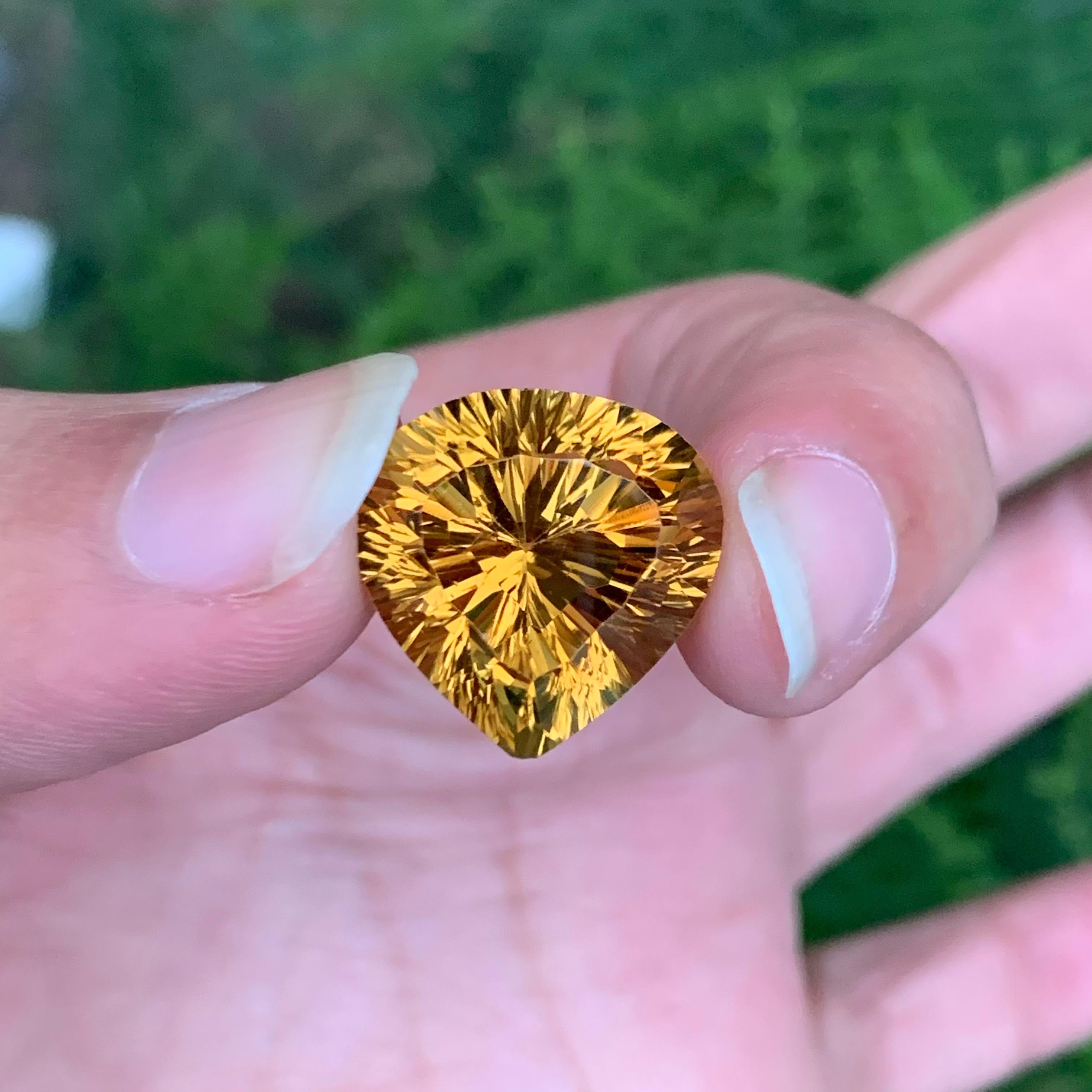 Pierre précieuse naturelle non sertie de 20,70 carats, taille laser en vente 3