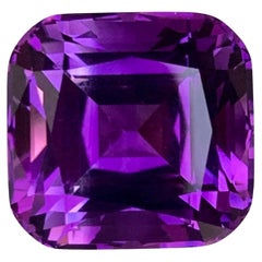 20.70 Carat Natural Loose Royal Purple Color Amethyst Cushion Cut Brazilian Gems