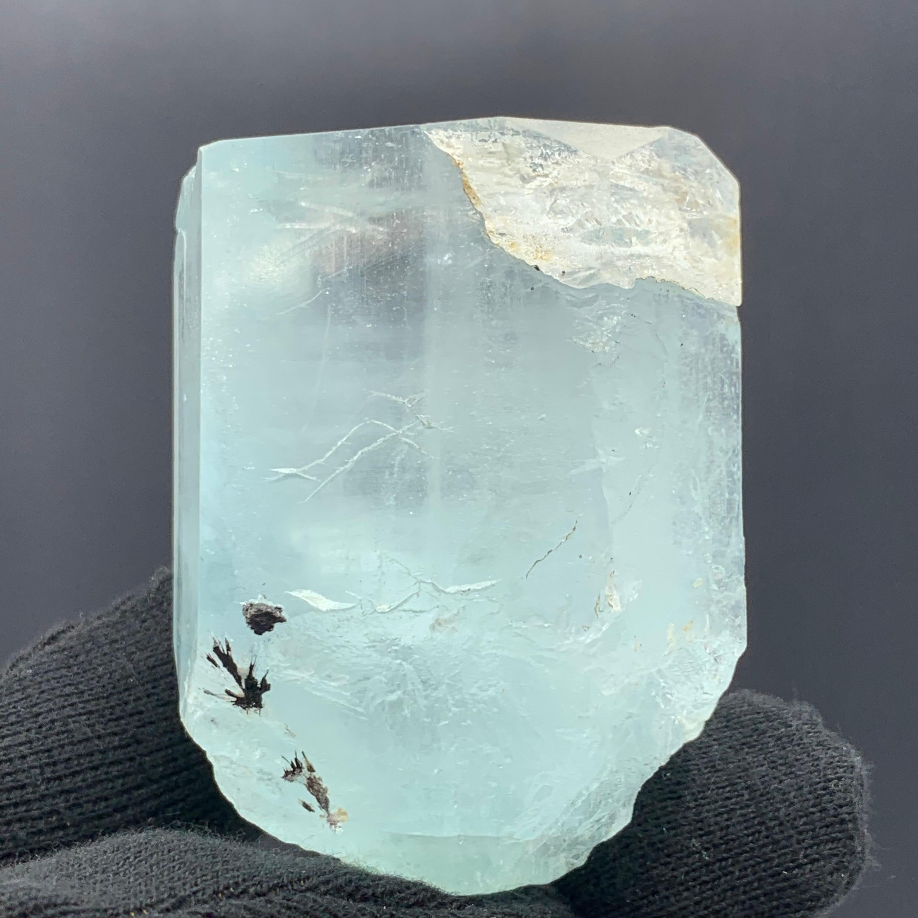 Other 207.25 Gram Aquamarine Specimen With Schorl From Shigar Valley, Skardu, Pakistan For Sale