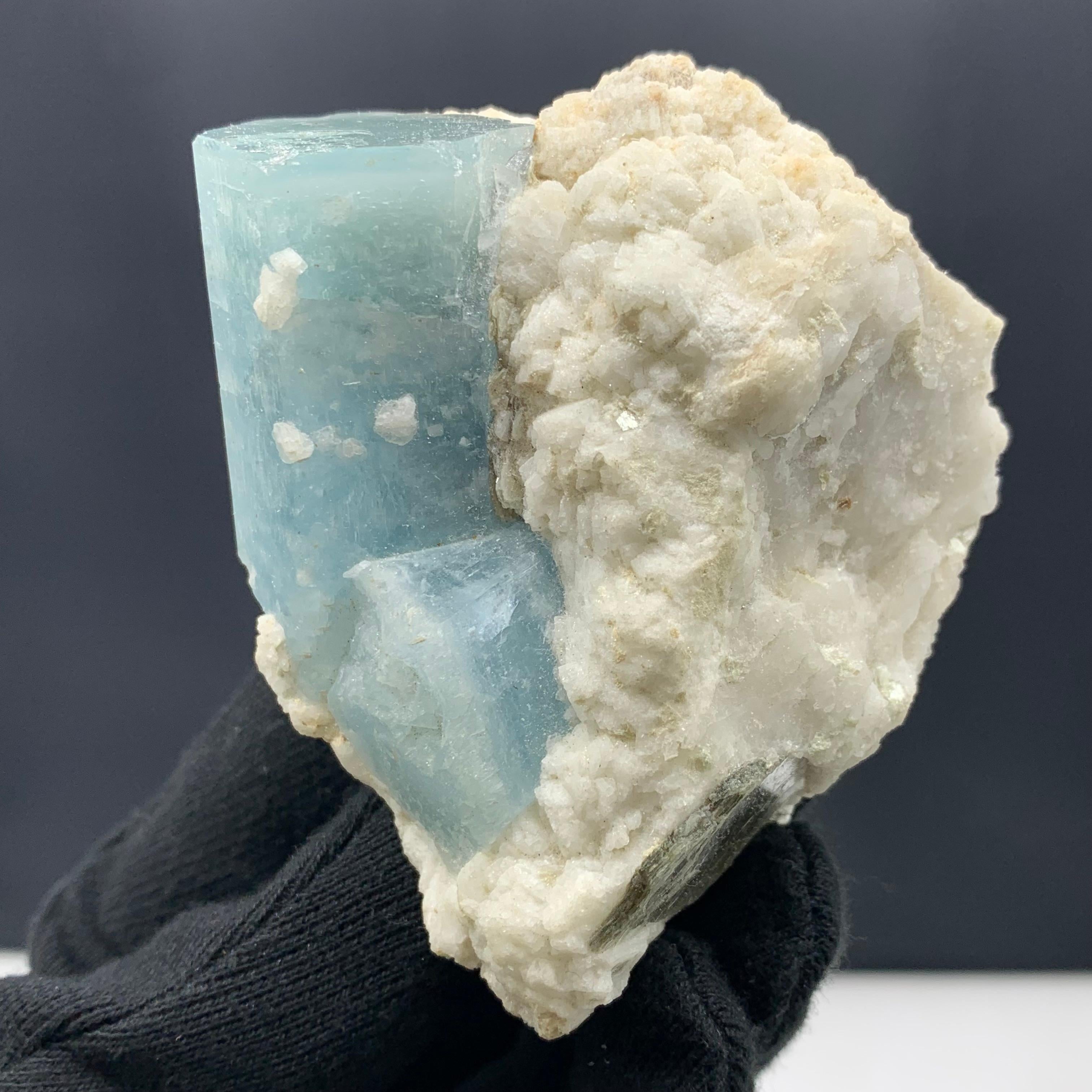Other 207.32 Gram Aquamarine Specimen Attached With Matrix From Afghanistan For Sale