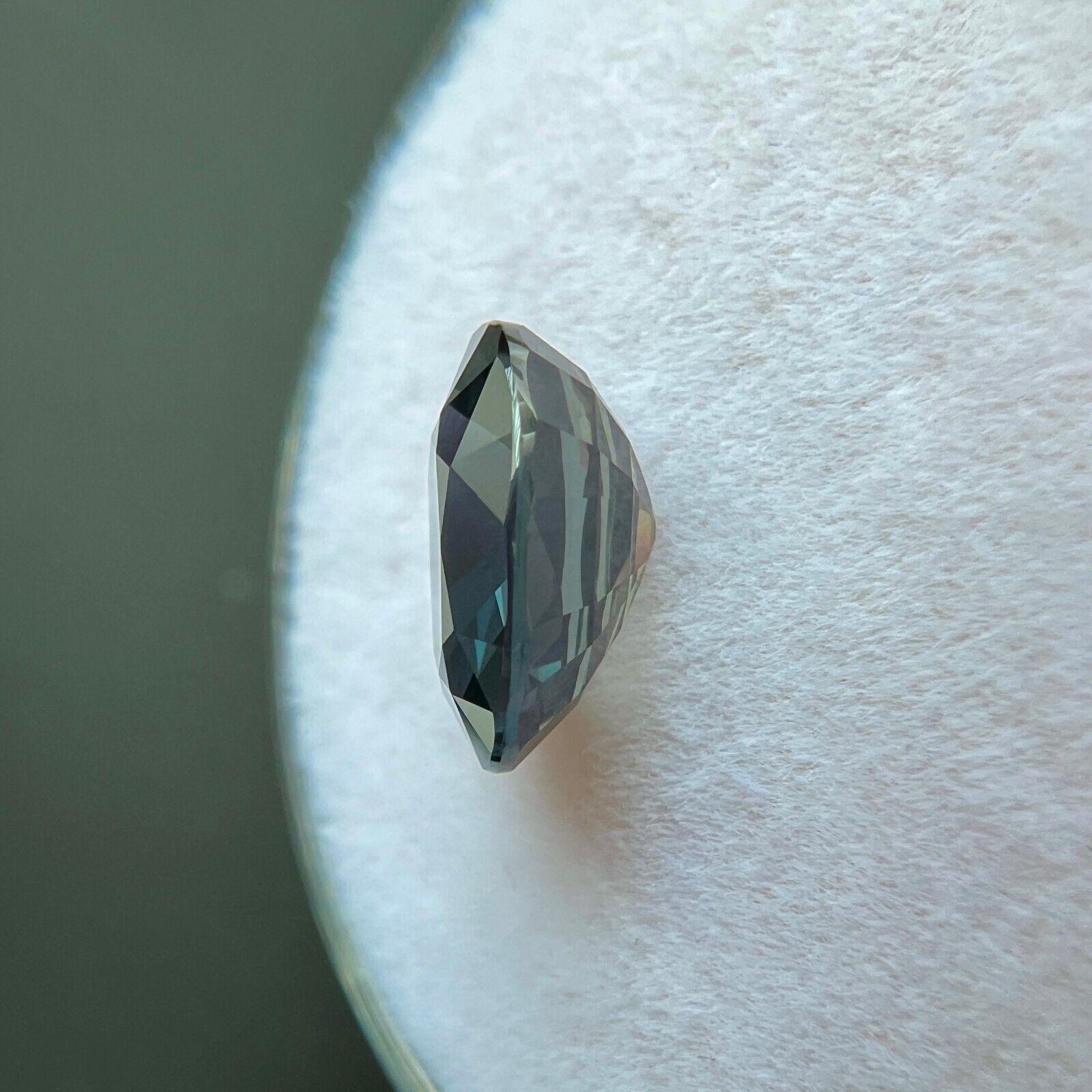 da uomo o donna 2,07ct GIA Certificato Zaffiro viola non trattato Gemma naturale taglio ovale 8,2x6,5mm in vendita