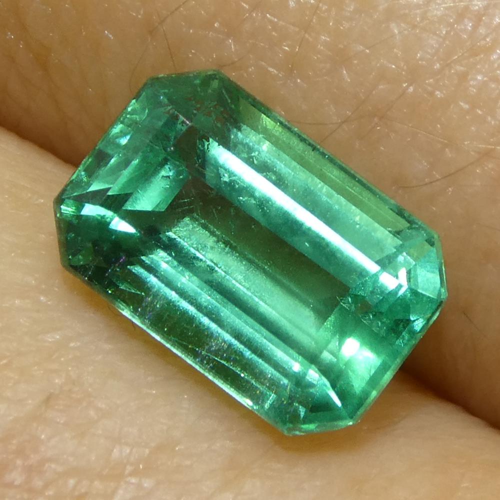2.07ct Octagonal/Emerald Cut Green Emerald from Zambia (Émeraude verte de Zambie) en vente 6