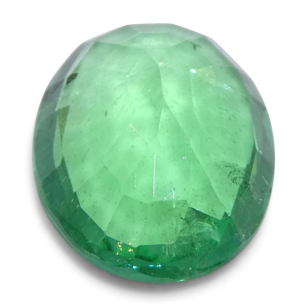 2.07ct Emeraude verte ovale de Zambie en vente 5