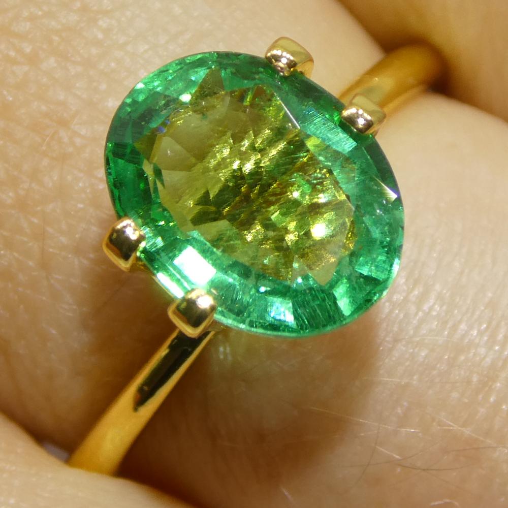 2.07ct Emeraude verte ovale de Zambie en vente 8