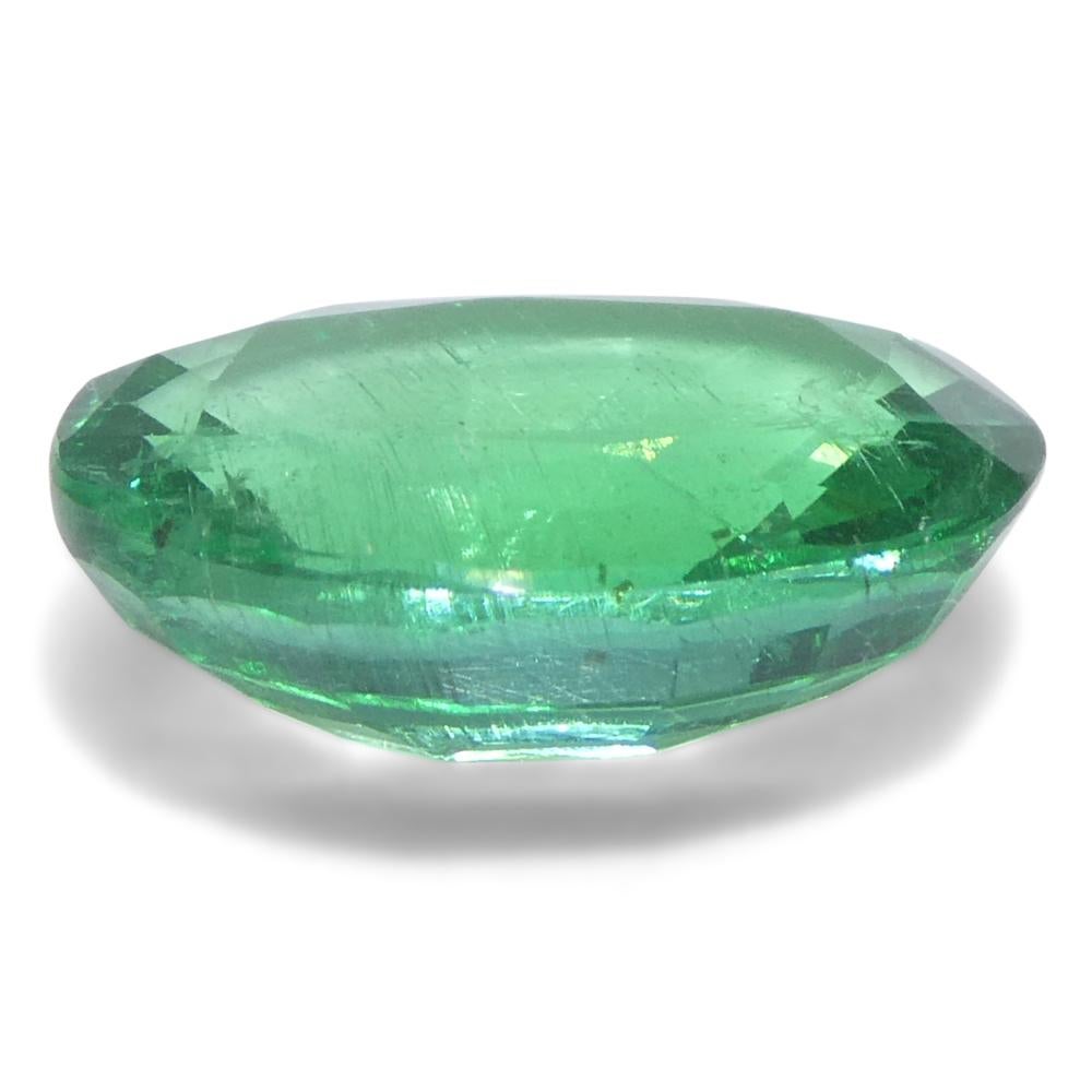 2.07ct Emeraude verte ovale de Zambie en vente 1