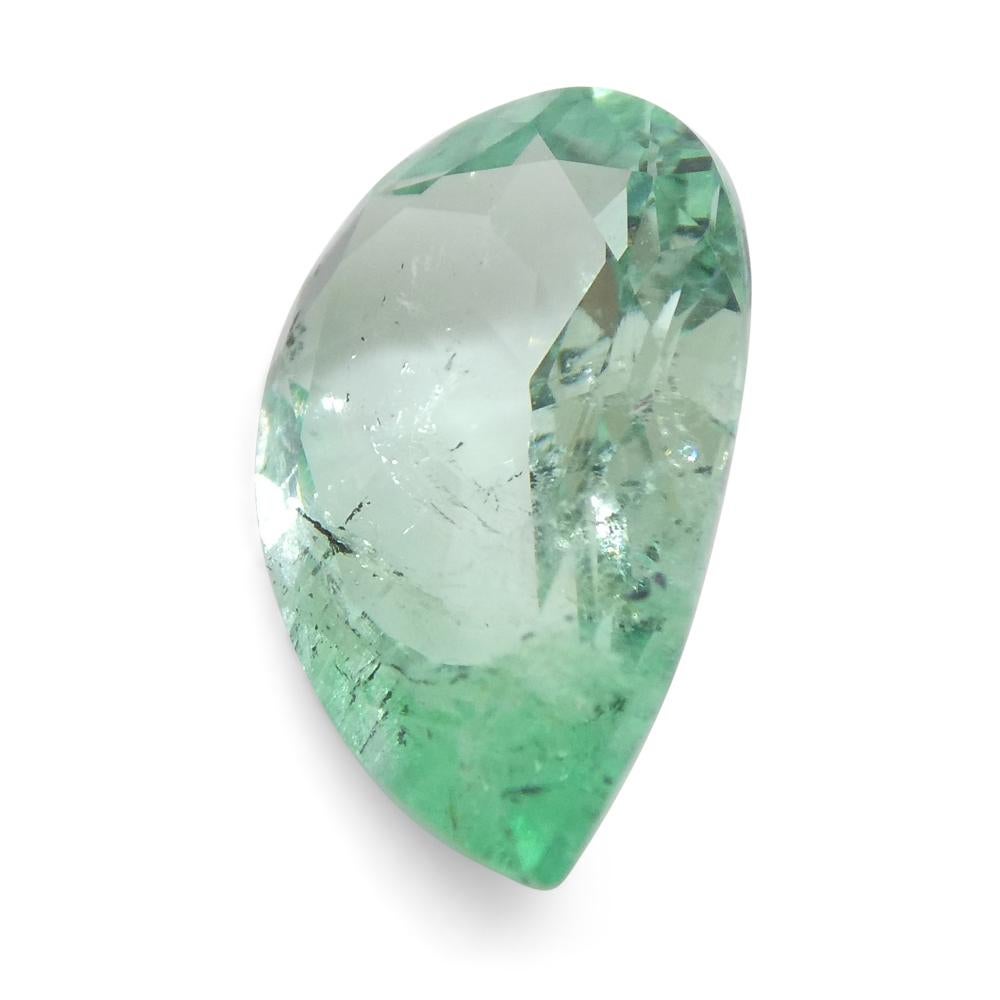 2.07ct Pear Green Emerald from Colombia For Sale 5