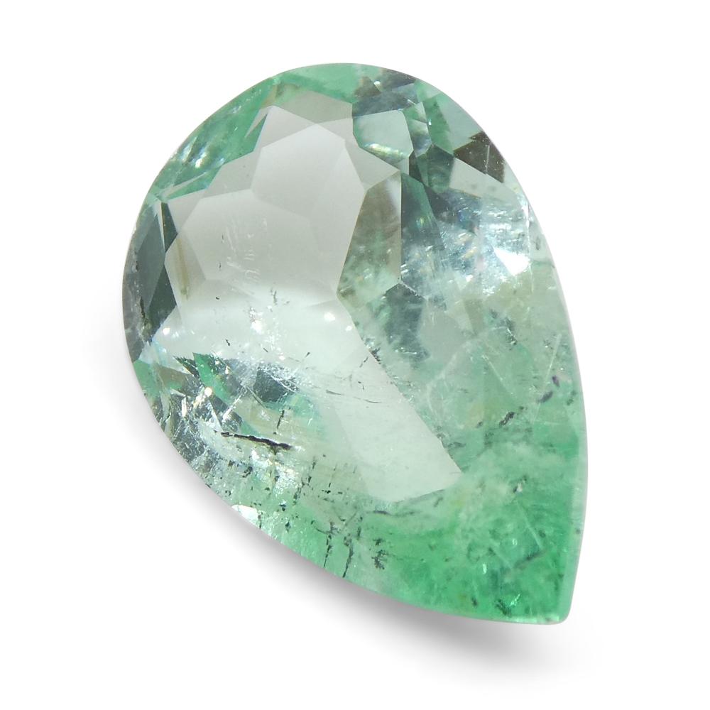 2.07ct Pear Green Emerald from Colombia For Sale 6