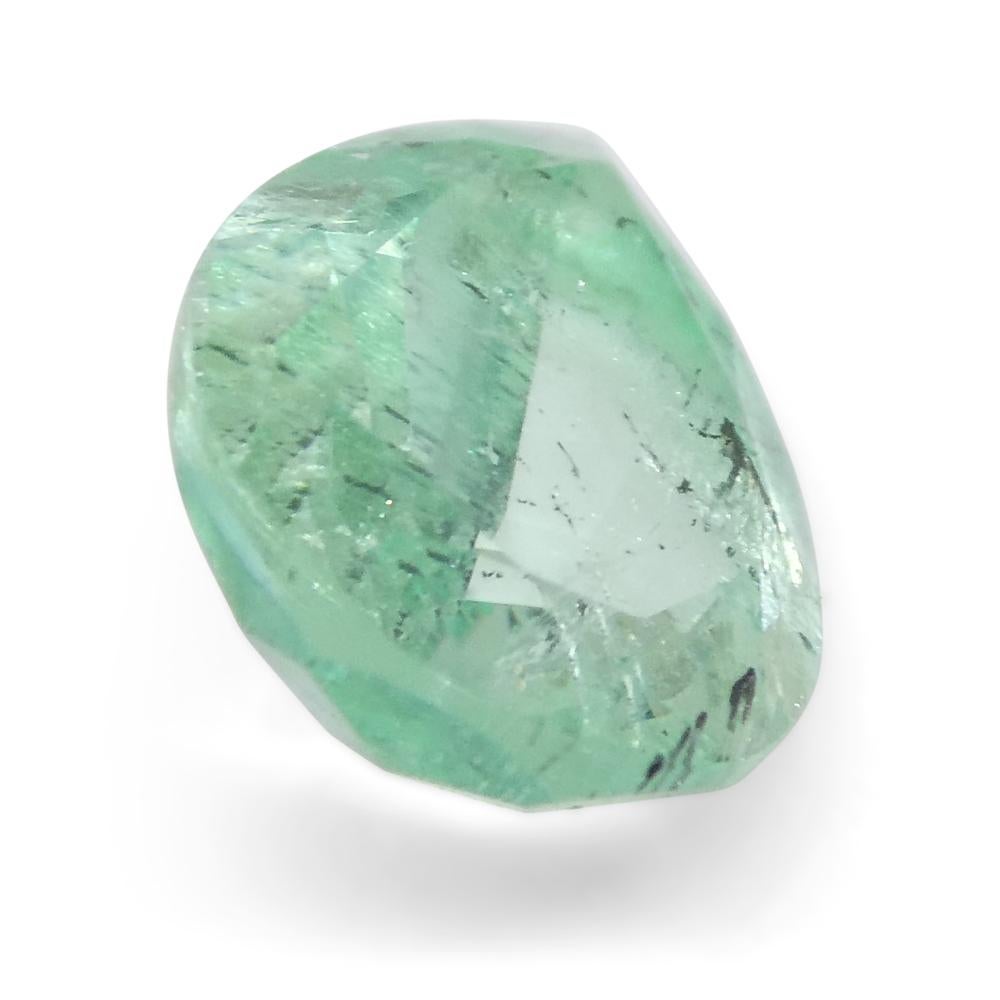 2.07ct Pear Green Emerald from Colombia For Sale 3