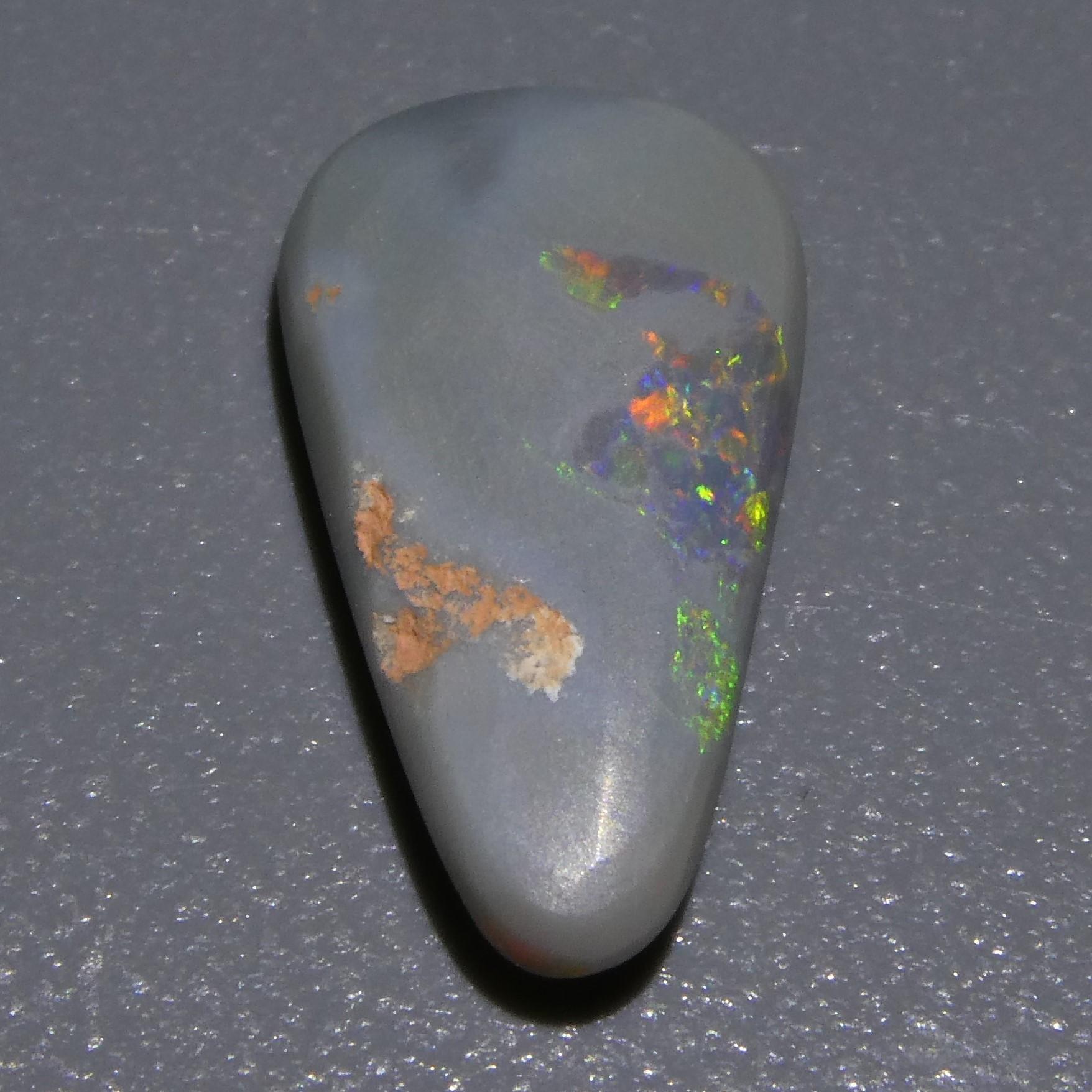2.07ct Triangular Cabochon Black Opal GIA Certified Australia 9