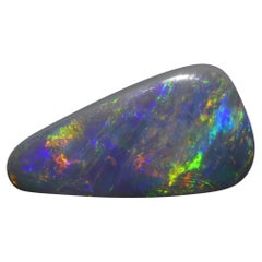 2,07 Karat dreieckiger schwarzer Opal im Cabochon-Schliff GIA zertifiziert Australien