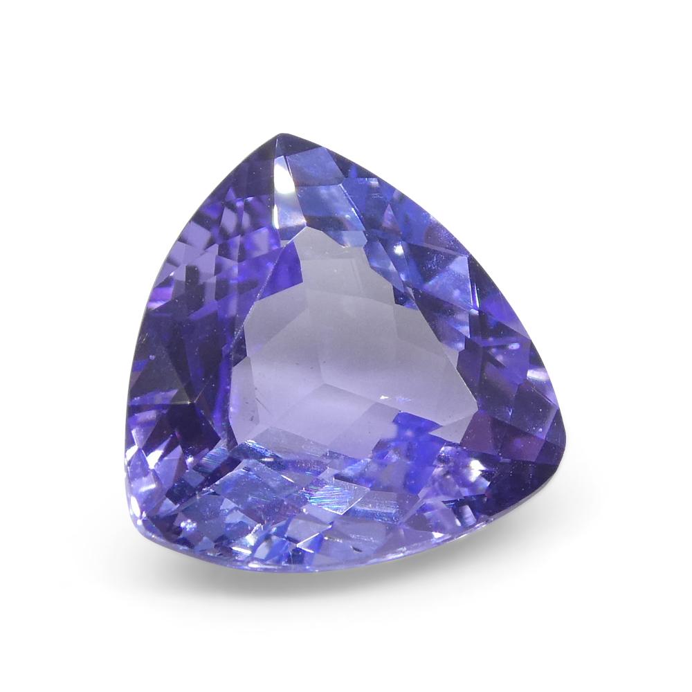 Tanzanite bleu violet trillion de 2,07 carats provenant de Tanzanie en vente 7