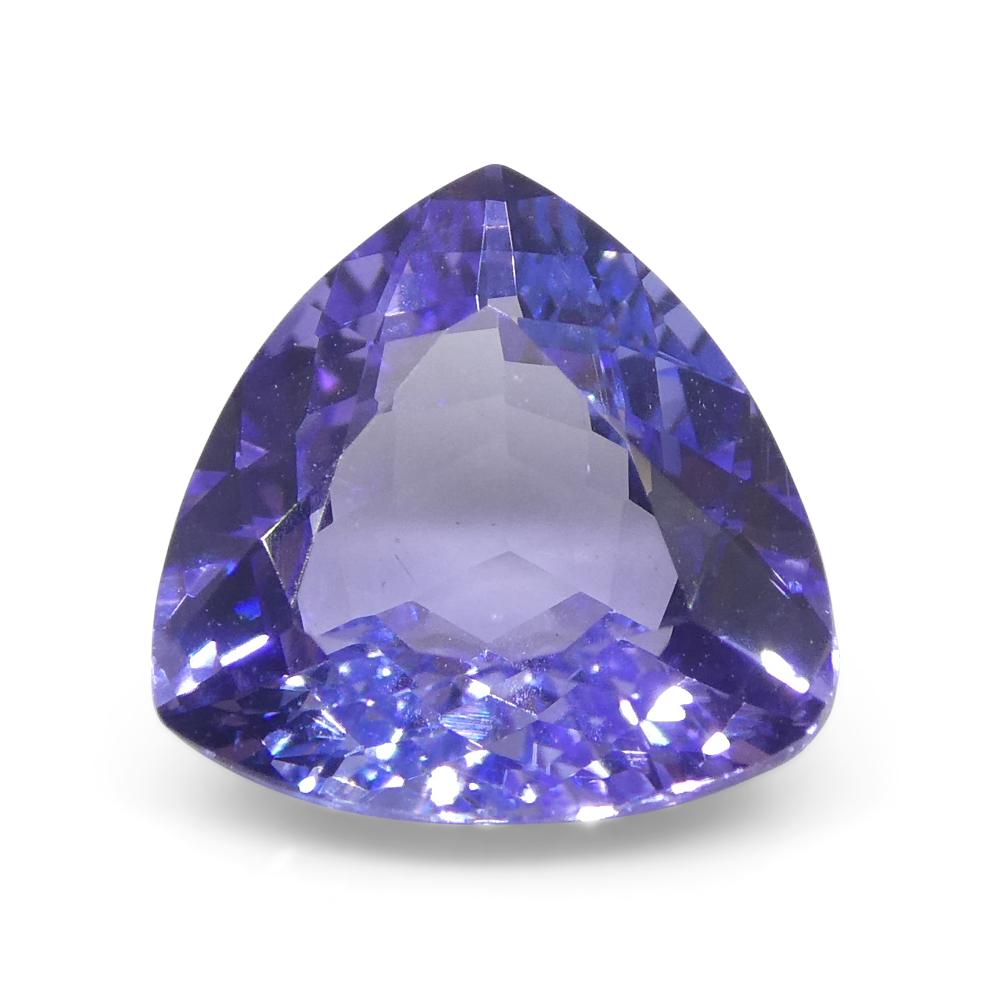 Tanzanite bleu violet trillion de 2,07 carats provenant de Tanzanie en vente 8