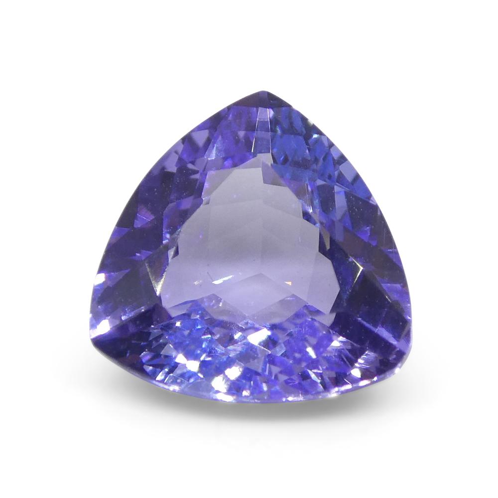 Tanzanite bleu violet trillion de 2,07 carats provenant de Tanzanie en vente 2