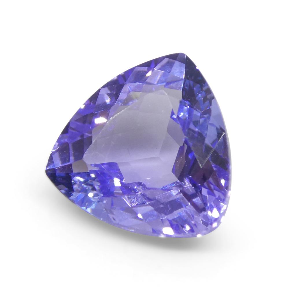 Tanzanite bleu violet trillion de 2,07 carats provenant de Tanzanie en vente 3