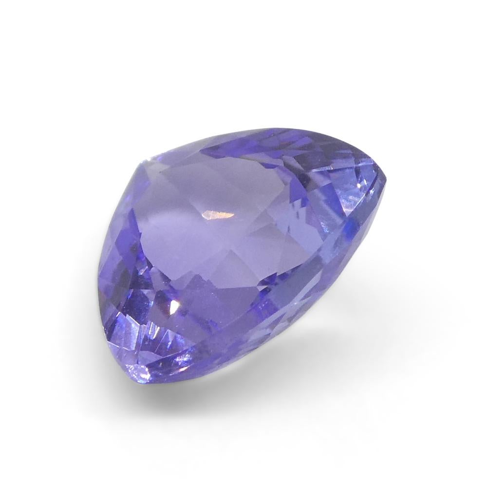 Tanzanite bleu violet trillion de 2,07 carats provenant de Tanzanie en vente 4