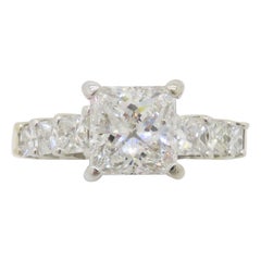 2.07CTW IGI Certified Princess Cut Diamond Ring in 14k Gold