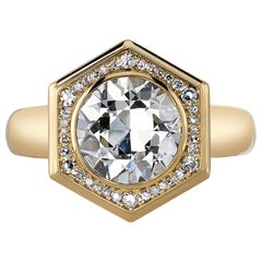 Handcrafted Adelaide Old European Cut Diamond Ring by Single Stone