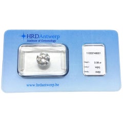 Diamant blanc certifié HRD de 2,08 carats