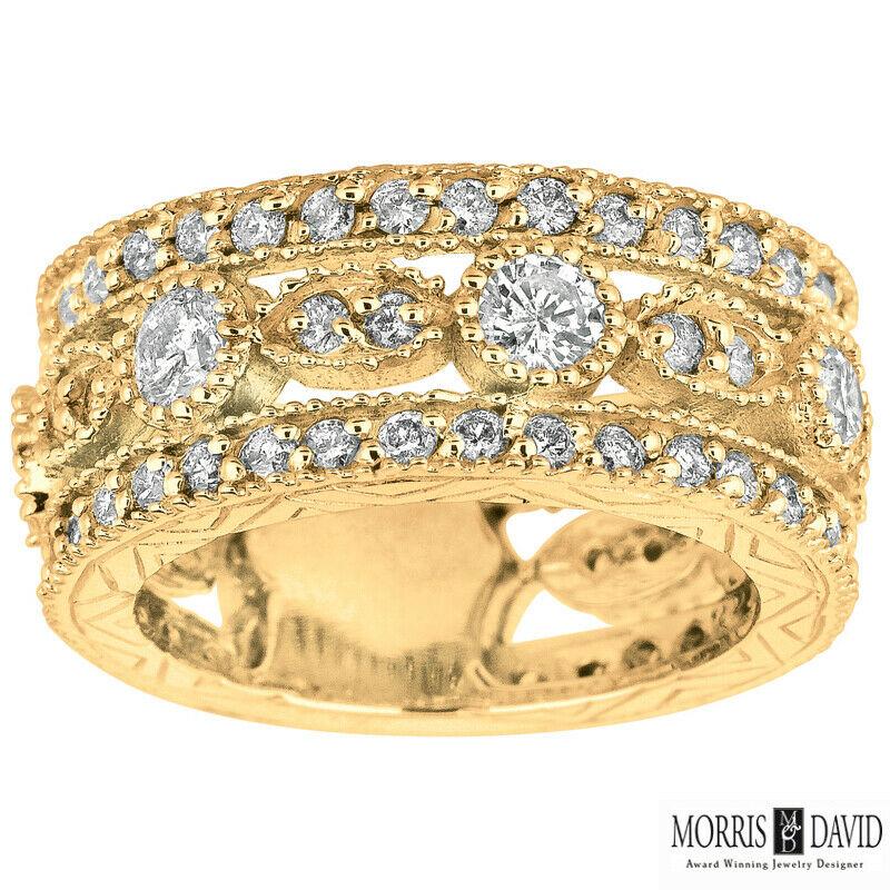 Taille ronde Bracelet d'éternité en or blanc 14 carats avec diamants naturels de 2,08 carats G SI en vente