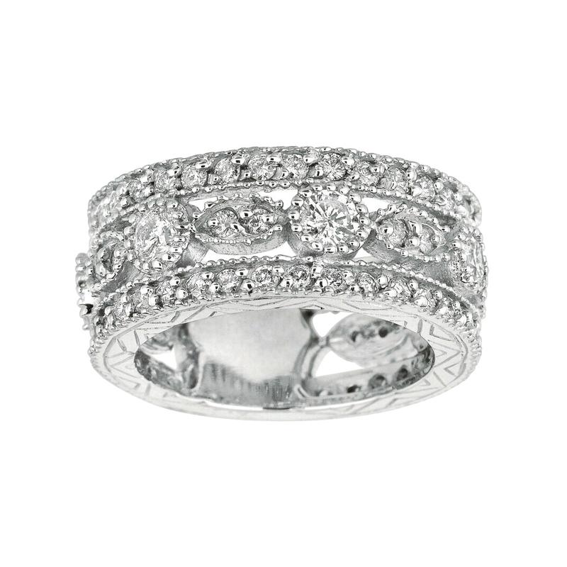Bracelet d'éternité en or blanc 14 carats avec diamants naturels de 2,08 carats G SI en vente