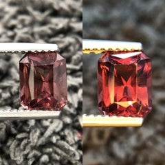 2.08 Ct Deep Brownish Red Color Change Pyrope Garnet Emerald Cut Loose Gemstone