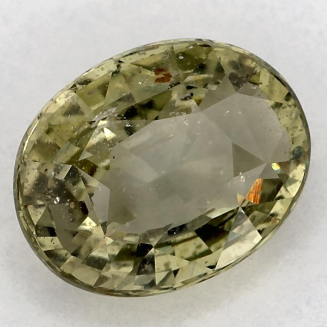 Gema suelta ovalada de zafiro verde de 2.08 qt Corte oval en venta