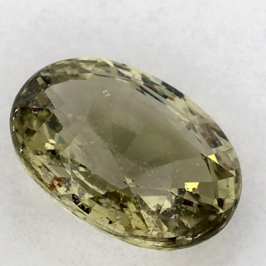 Gema suelta ovalada de zafiro verde de 2.08 qt en venta 1