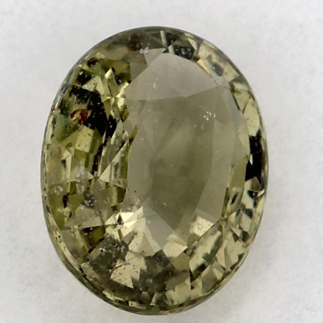 Gema suelta ovalada de zafiro verde de 2.08 qt en venta 2