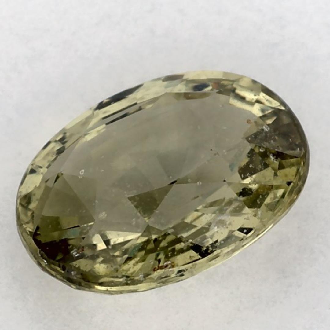 Gema suelta ovalada de zafiro verde de 2.08 qt en venta 3