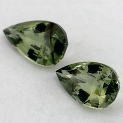2.08 Ct Green Sapphire Pear Loose Gemstone