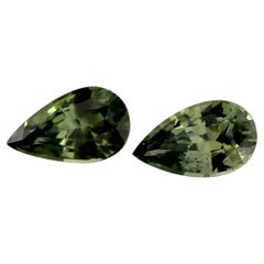 2.08 Ct Green Sapphire Pear Loose Gemstone