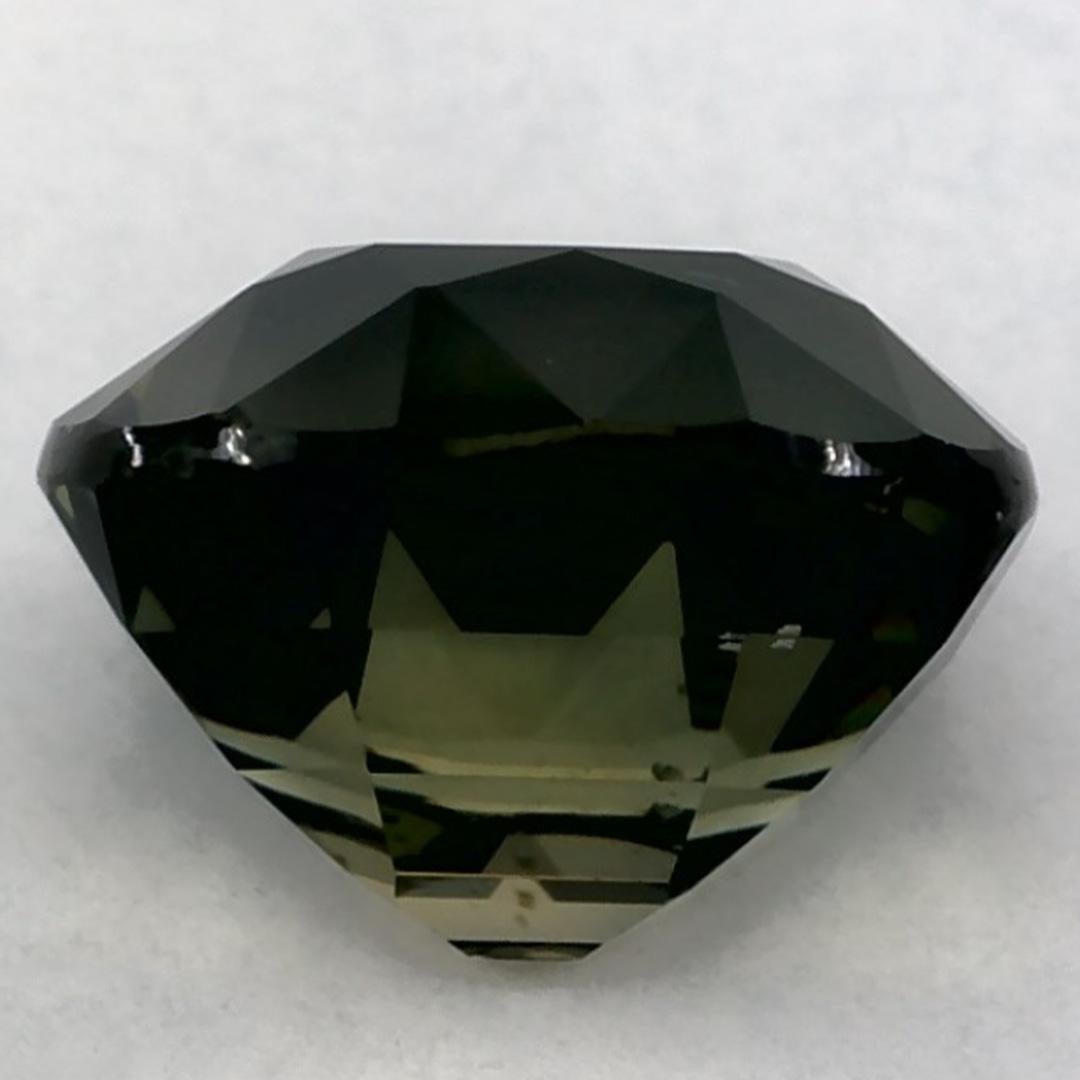 2.08 Ct Green Sapphire Round Loose Gemstone In New Condition For Sale In Fort Lee, NJ