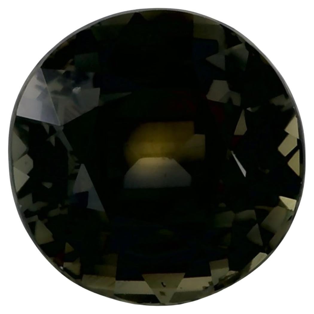 2.08 Ct Green Sapphire Round Loose Gemstone (Saphir vert rond en vrac)