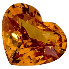 2.08 qt Zafiro Amarillo Corazón Gema Suelta