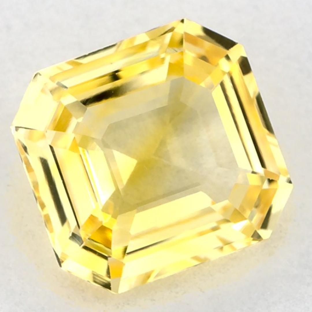 2.08 qt Zafiro Amarillo Octágono Gema Suelta Corte esmeralda en venta