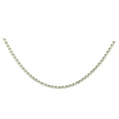 208 Round Brilliant Cut Diamond White Gold Long Tennis Necklace